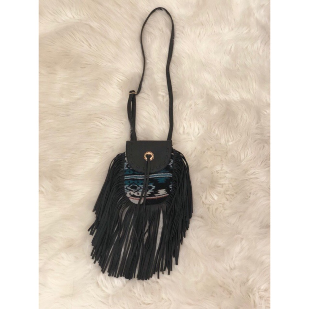 Navajo fringe crossbody purse